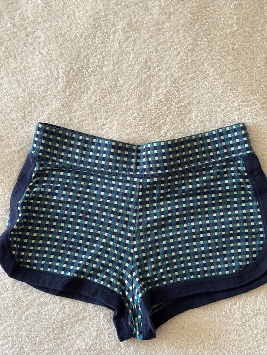 Marc By Marc Jacobs Pants - Marc By Marc Jacobs Navy and Teal Gingham Athletic Shorts